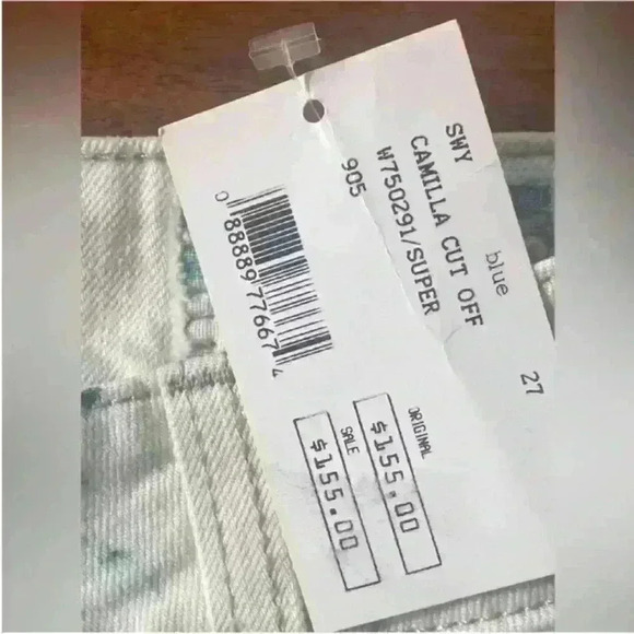 Siwy- " Camilla" Tie Dye Denim Cut-Off Shorts-Superstition Wash Size 27 NWT! - Picture 7 of 8